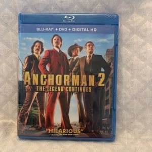Sealed New Blu-Ray DVD Digital HD Anchorman 2 Will Ferrell